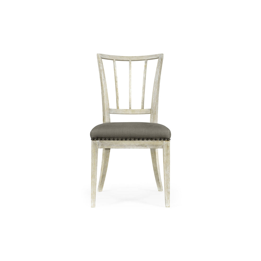 Lucillo Washed Acacia Carver Side Chair-Jonathan Charles-JCHARLES-530204-SC-WAA-Dining ChairsFabric-2-France and Son