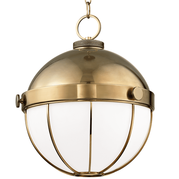 Sumner 1 Light Large Pendant-Hudson Valley-HVL-2315-AGB-PendantsAged Brass-1-France and Son