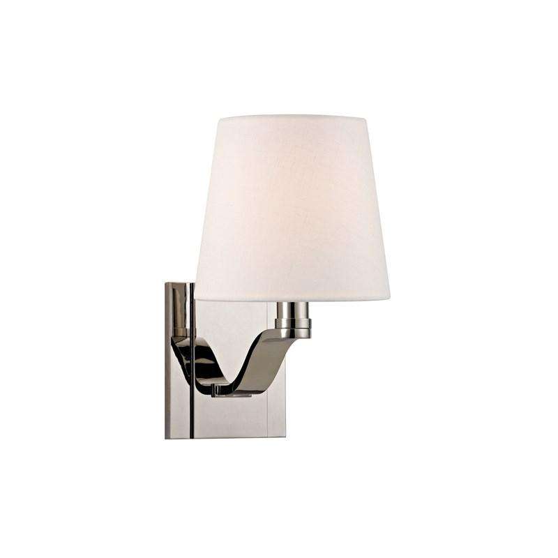 Clayton 1 Light Wall Sconce-Hudson Valley-HVL-2461-PN-Wall LightingPolished Nickel-2-France and Son