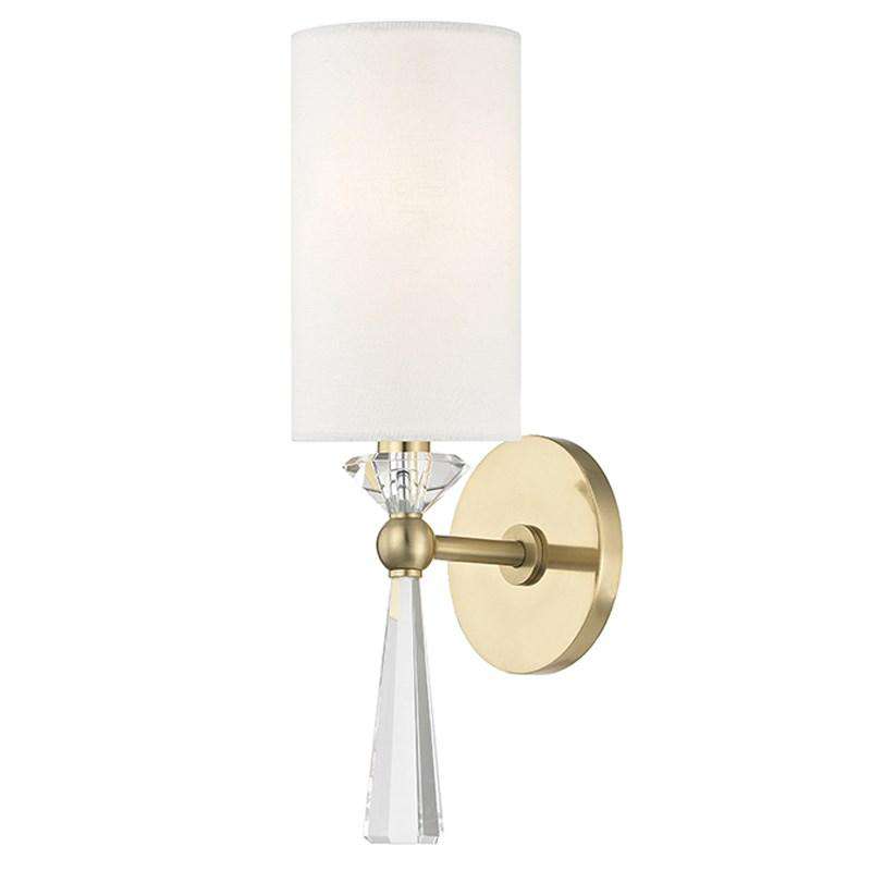 Birch 1 Light Wall Sconce-Hudson Valley-HVL-9951-AGB-Wall LightingAged Brass-1-France and Son