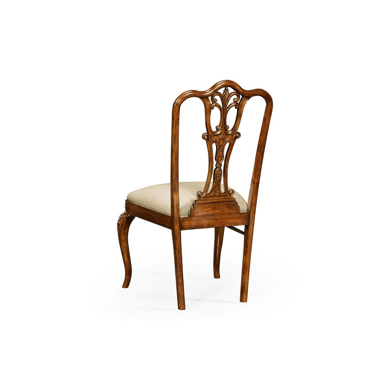 18th Century Dining Side Chair-Jonathan Charles-JCHARLES-492476-SC-MAH-F200-Dining ChairsMahogany & Skipper-9-France and Son