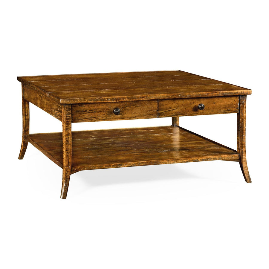 Square Coffee Table-Jonathan Charles-JCHARLES-491041-CFW-Coffee TablesCountry Walnut-1-France and Son