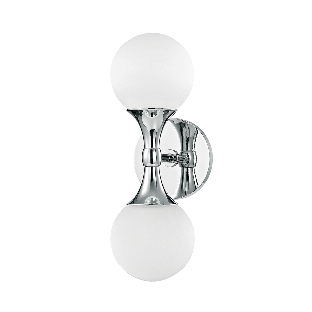 Astoria 2 Light Wall Sconce-Hudson Valley-HVL-3302-PC-Wall LightingPolished Chrome-2-France and Son
