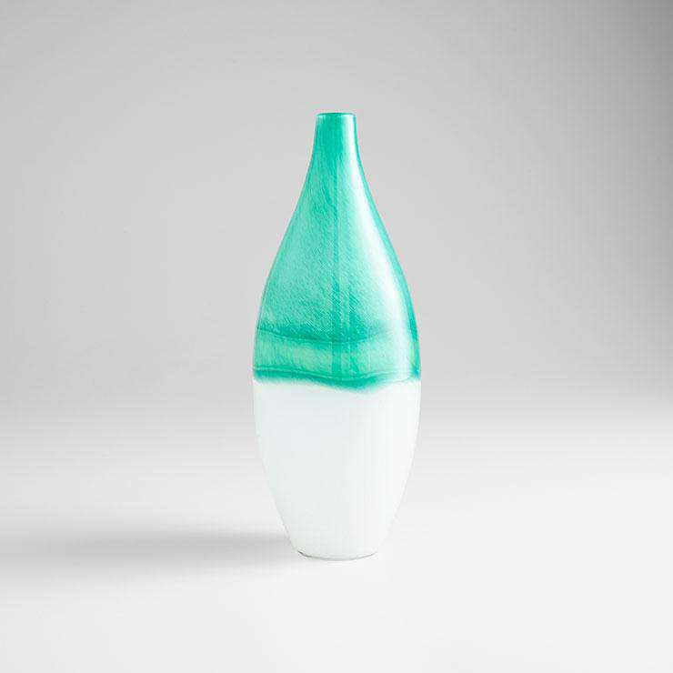 Iced Marble Vase-Cyan Design-CYAN-09522-DecorEx. Large Iced Marble Vase-1-France and Son