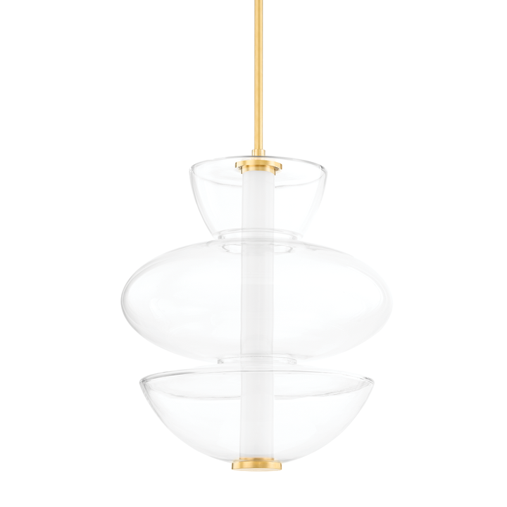 Palmero 1 Light Pendant-Hudson Valley-HVL-5319-AGB-PendantsAged Brass-1-France and Son