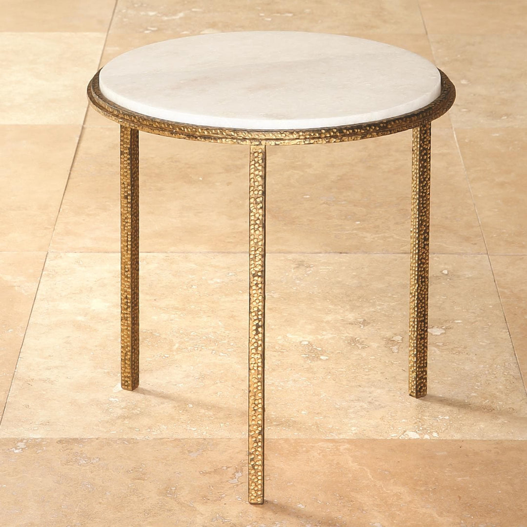 Hammered Gold Cocktail Table-Global Views-GVSA-9.91773-Coffee TablesRound Table-3-France and Son