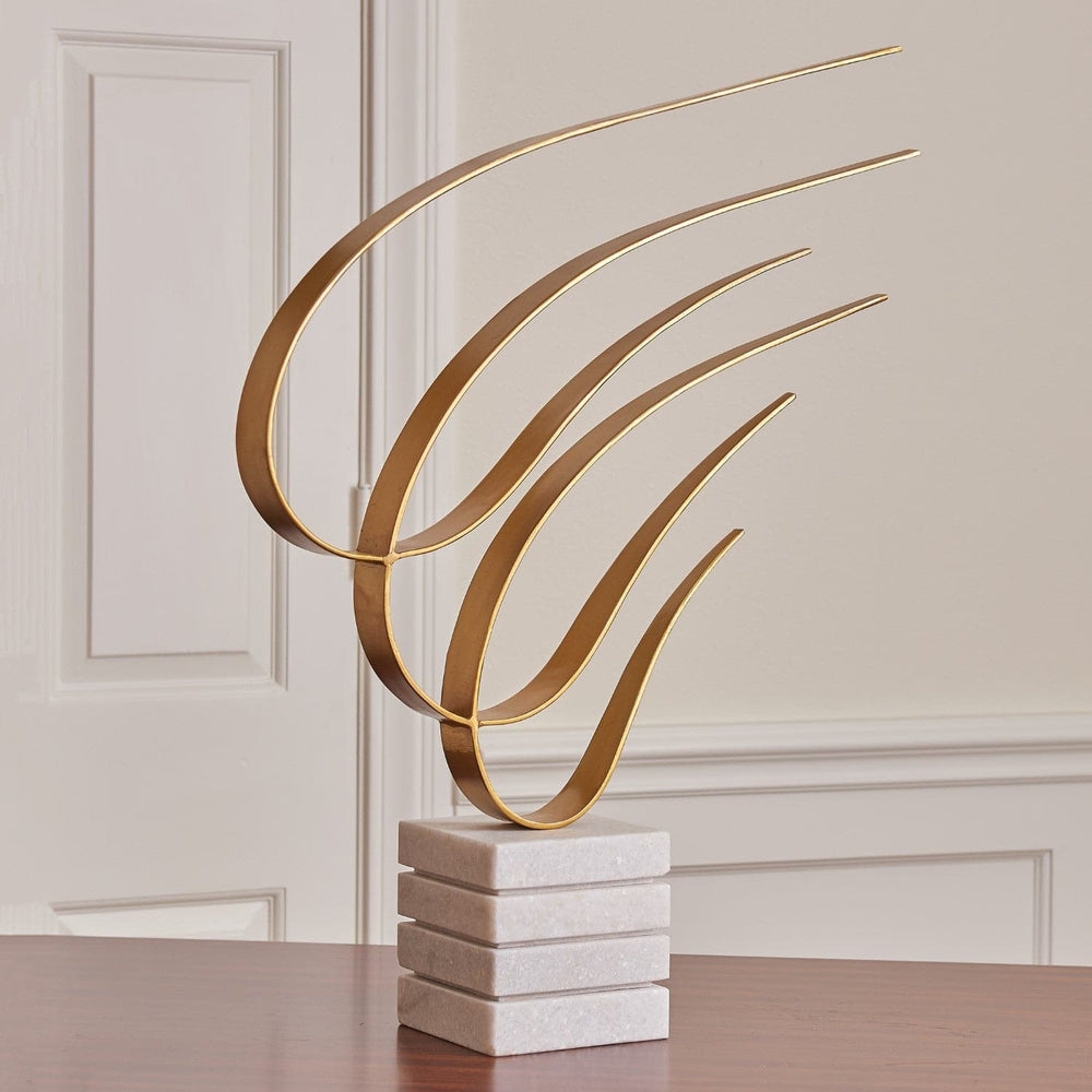 Swoosh Sculpture-Global Views-GVSA-9.92746-Decorative ObjectsGold-2-France and Son