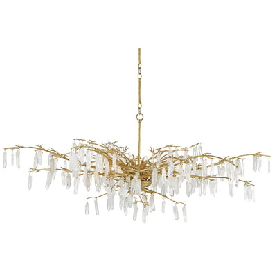 Forest Dawn Chandelier-Currey-CURY-9000-0438-ChandeliersWashed Lucerne Gold/Natural-7-France and Son