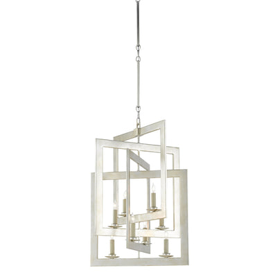 Middleton Chandelier-Currey-CURY-9000-0523-ChandeliersSmall-Contemporary Silver Leaf-4-France and Son