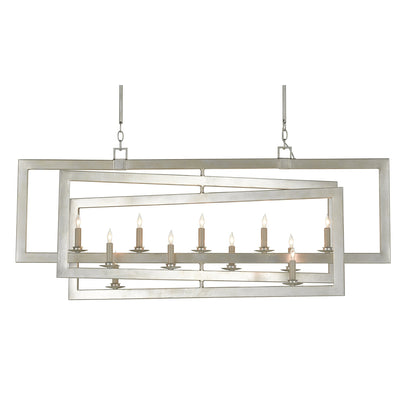 Middleton Chandelier-Currey-CURY-9000-0634-ChandeliersRectangular-Contemporary Silver Leaf-6-France and Son
