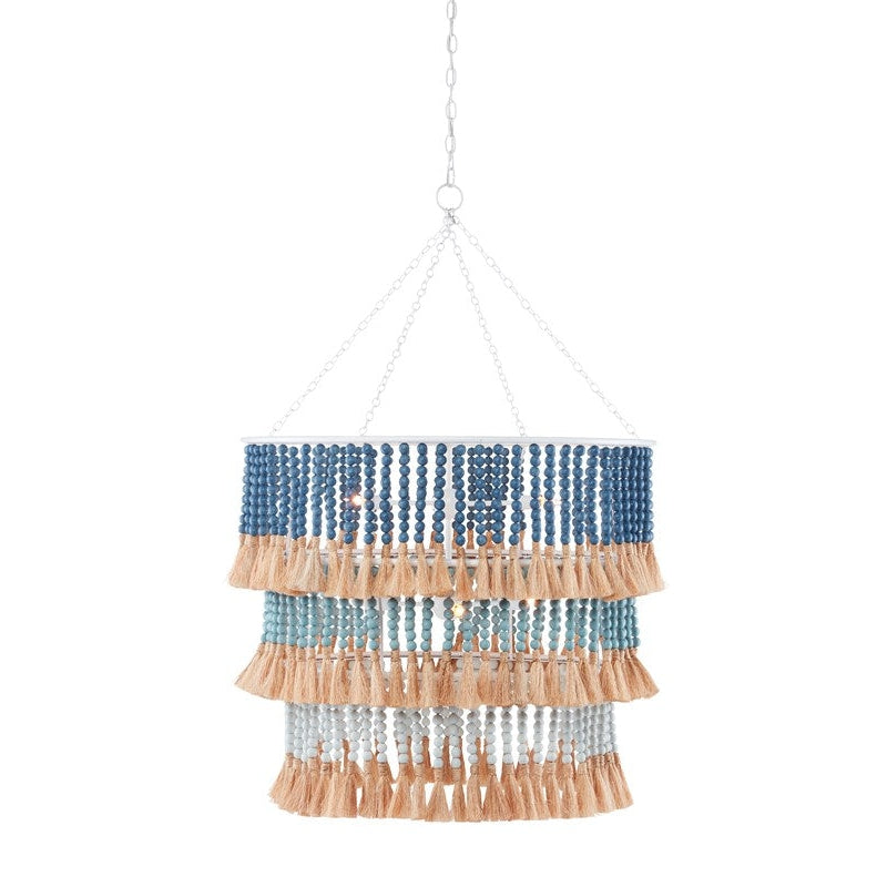 St. Barts Blue Chandelier-Currey-CURY-9000-0830-ChandeliersBlue-1-France and Son