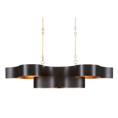 Grand Lotus Oval Chandelier-Currey-CURY-9000-0853-ChandeliersBlack-1-France and Son