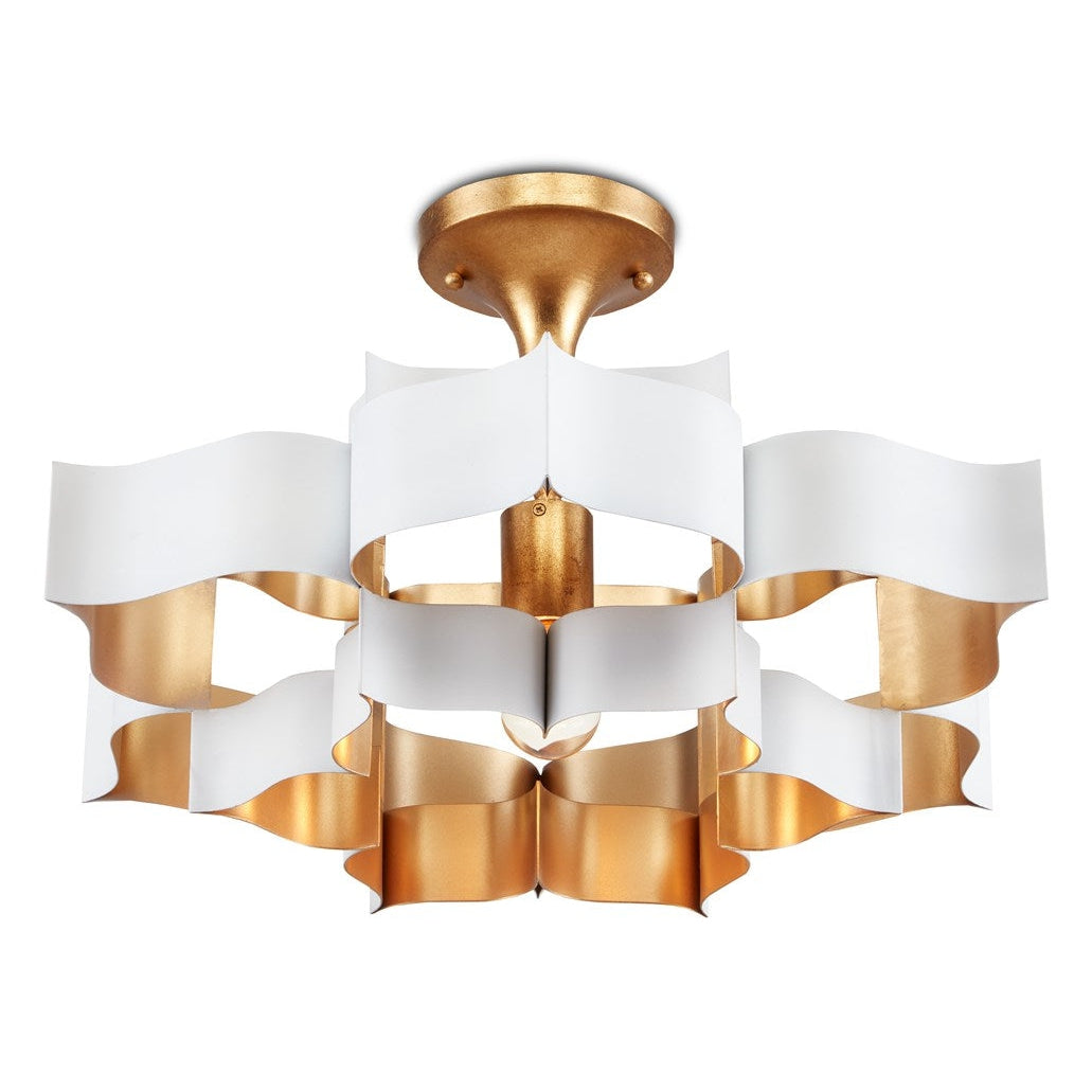 Grand Lotus White Small Chandelier-Currey-CURY-9000-0856-Chandeliers-1-France and Son