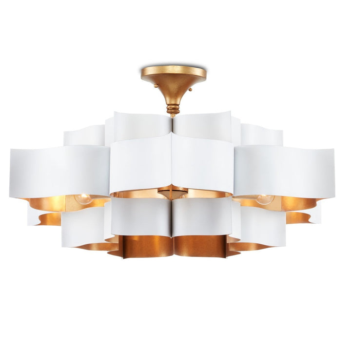 Grand Lotus White Chandelier-Currey-CURY-9000-0857-Chandeliers-3-France and Son