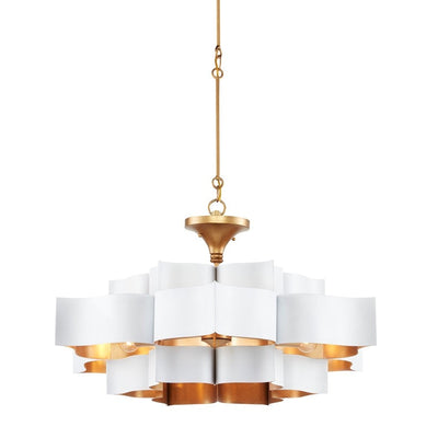 Grand Lotus White Chandelier-Currey-CURY-9000-0857-Chandeliers-1-France and Son