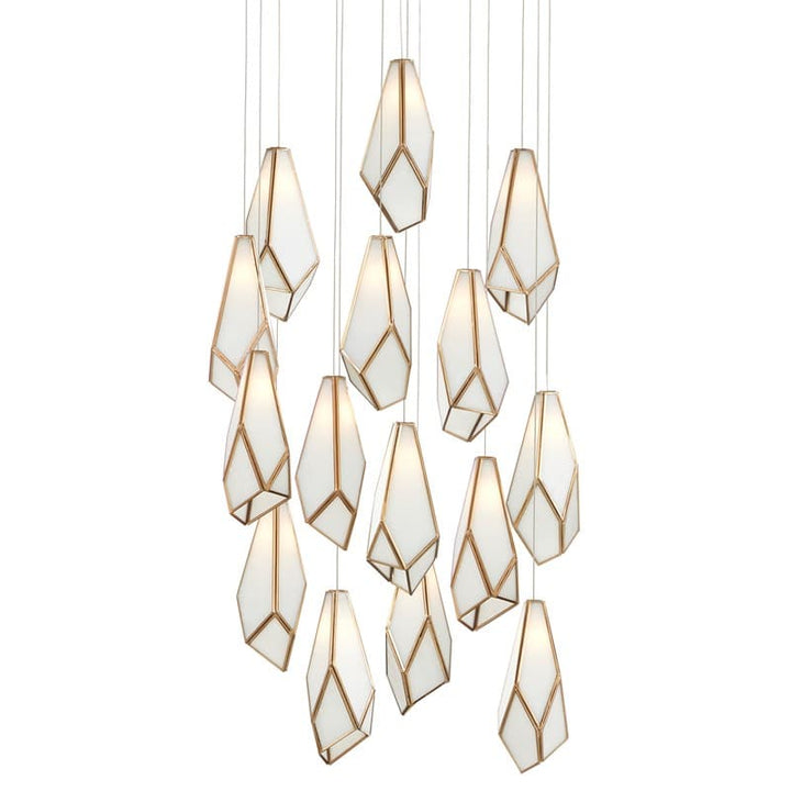 Glace White Round 15-Light Multi-Drop Pendant-Currey-CURY-9000-1036-ChandeliersRound-1-France and Son