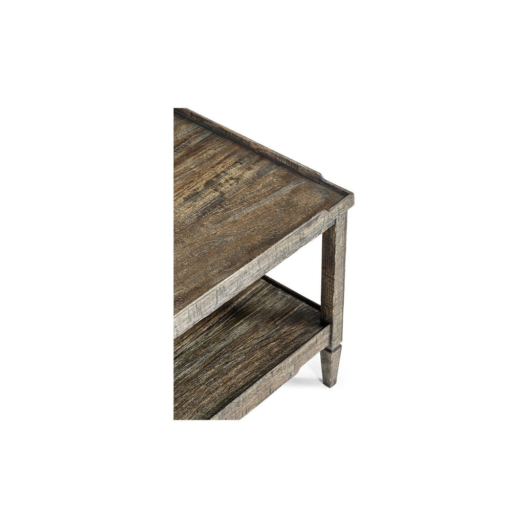 Casual Distressed Coffee Table-Jonathan Charles-JCHARLES-491021-CFW-Coffee TablesCountry Walnut-7-France and Son