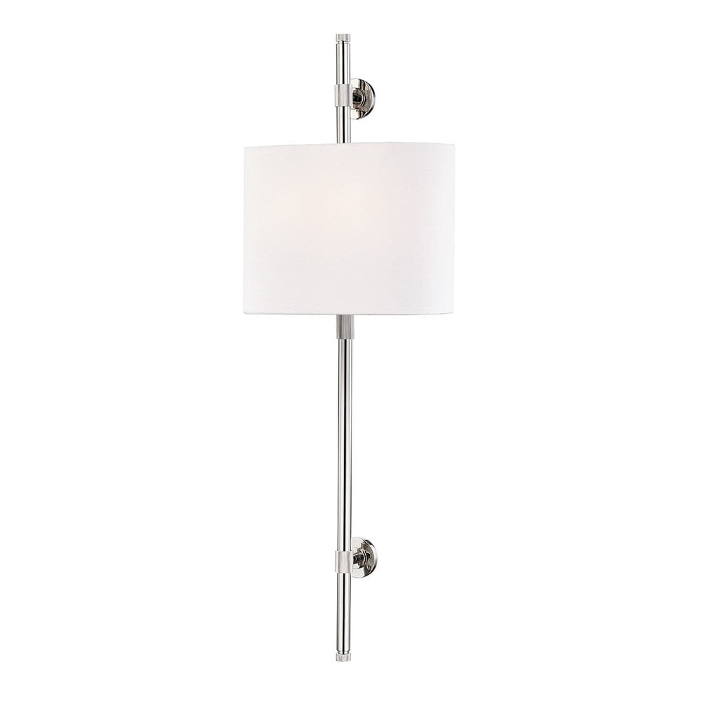 Bowery Cylinder Wall Sconce-Hudson Valley-HVL-3722-PN-Wall LightingPolished Nickel-2-France and Son