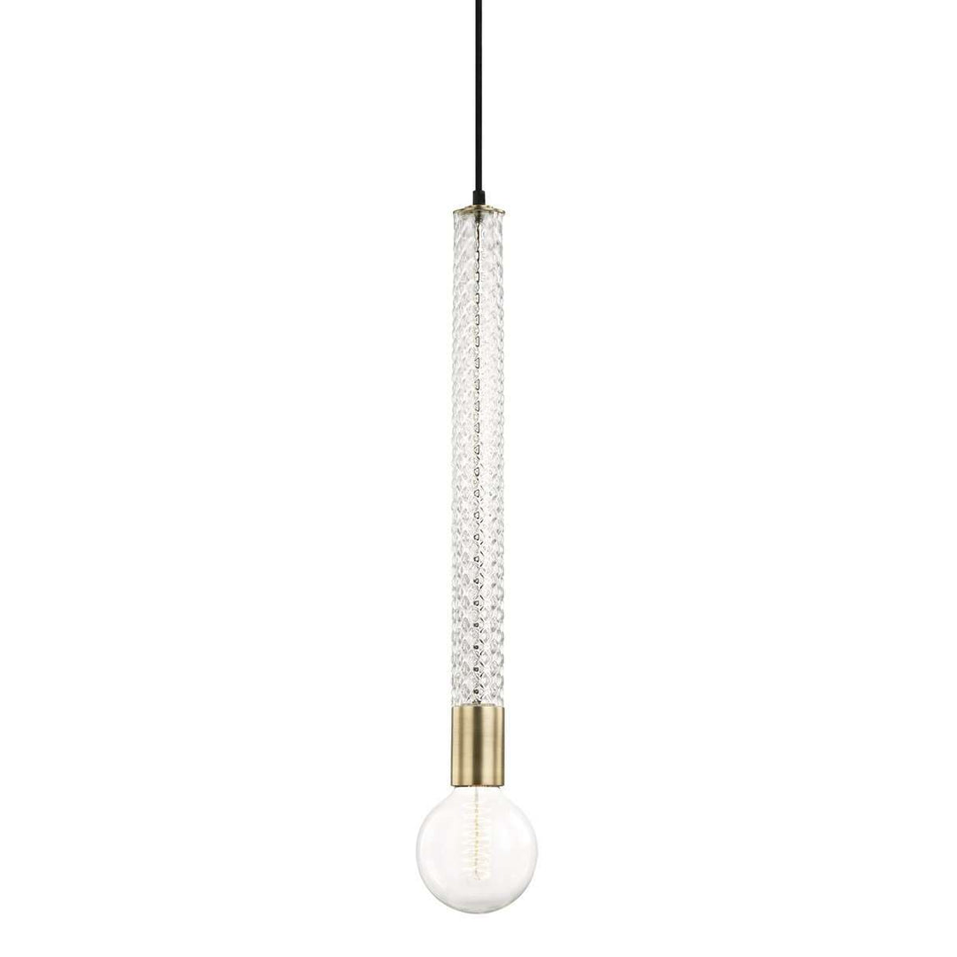 Pippin 1 Light Pendant-Mitzi-HVL-H256701-AGB-PendantsAged Brass-1-France and Son