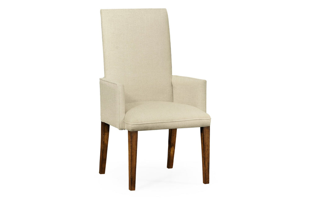 Traditional Fully Upholstered Dining Arm Chair-Jonathan Charles-JCHARLES-493898-AC-WAL-F001-Dining Chairs-2-France and Son