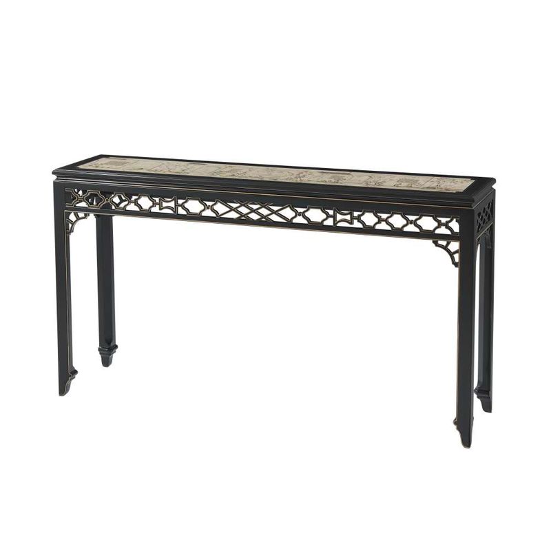 Long Hall Chinoiserie Console Table-Theodore Alexander-THEO-AL53058-Console Tables-1-France and Son