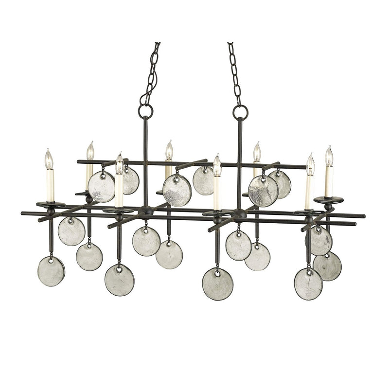 Sethos Black Rectangular Chandelier-Currey-CURY-9124-Chandeliers8-Light-Old Iron-1-France and Son