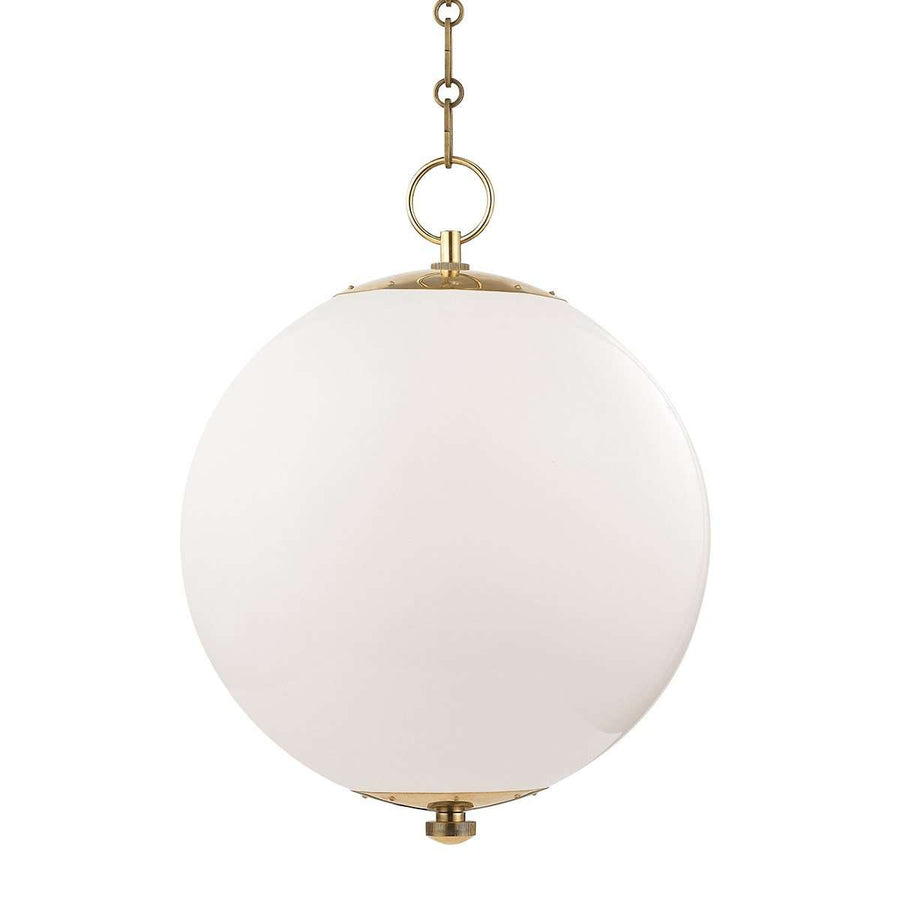 Sphere No.1 1 Light Large Pendant-Hudson Valley-HVL-MDS701-AGB-PendantsGold-1-France and Son