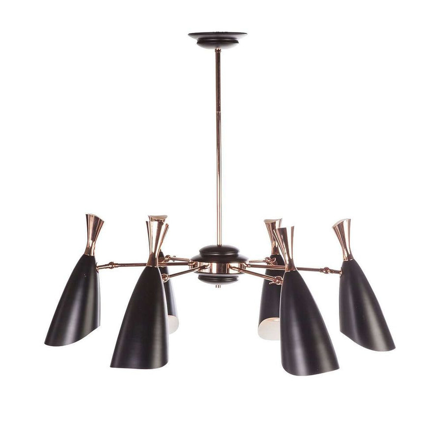 Duke Chandelier - Rose Gold-France & Son-LM40506PGOLD-Chandeliers-1-France and Son