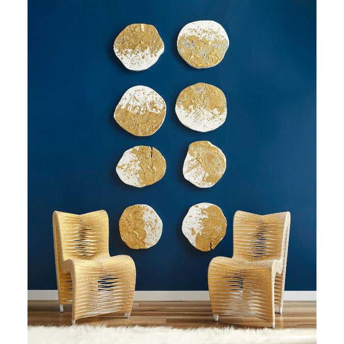 Wisp Wall Tile-Phillips Collection-PHIL-TH97714-Wall ArtGold Leaf & White-2-France and Son