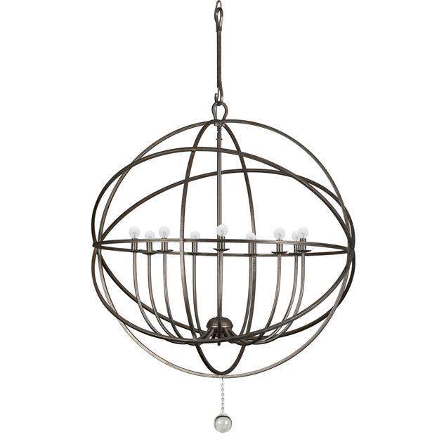 Solaris 9 Light Sphere Chandelier-Crystorama Lighting Company-CRYSTO-9229-EB-ChandeliersBronze-2-France and Son