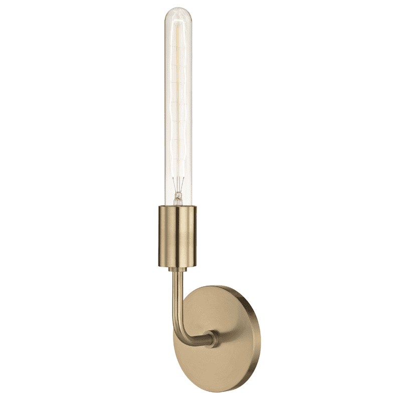 Ava 1 Light Wall Sconce "A" Style - Aged Brass-Mitzi-HVL-H109101A-AGB-Wall Lighting-1-France and Son