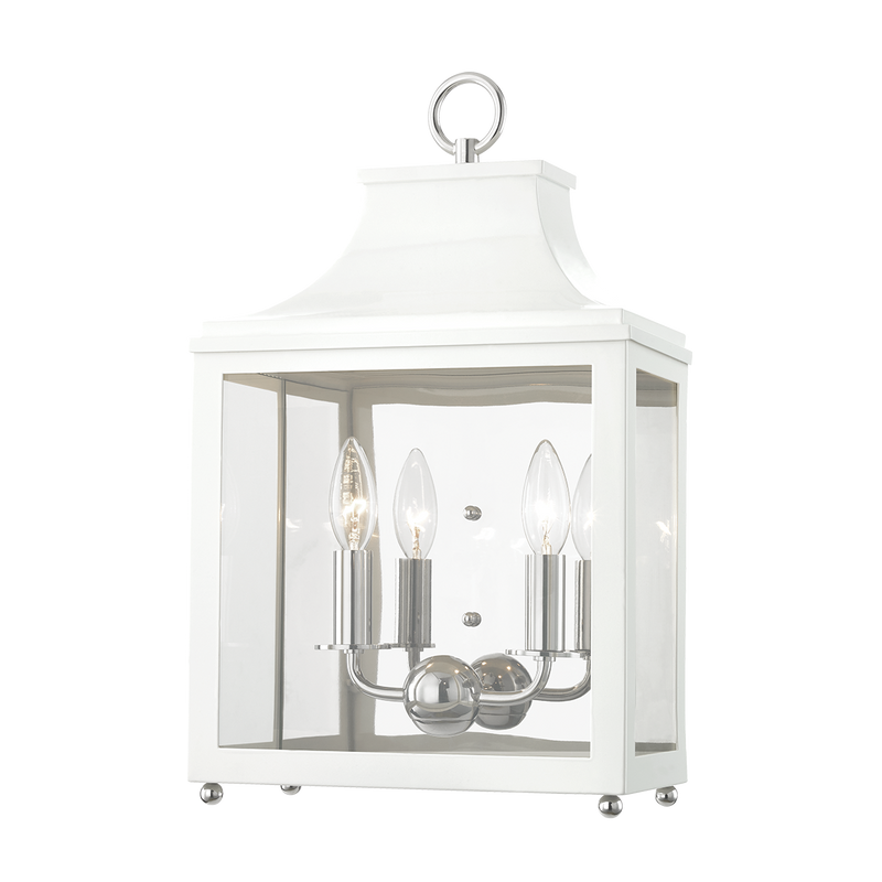 Leigh 2 Light Wall Sconce-Mitzi-HVL-H259102-PN/WH-Wall LightingPolished Nickel/White-6-France and Son