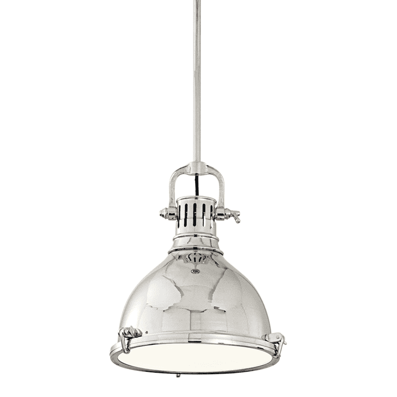 Pelham 1 Light Pendant-Hudson Valley-HVL-2212-PN-PendantsPolished Nickel-2-France and Son