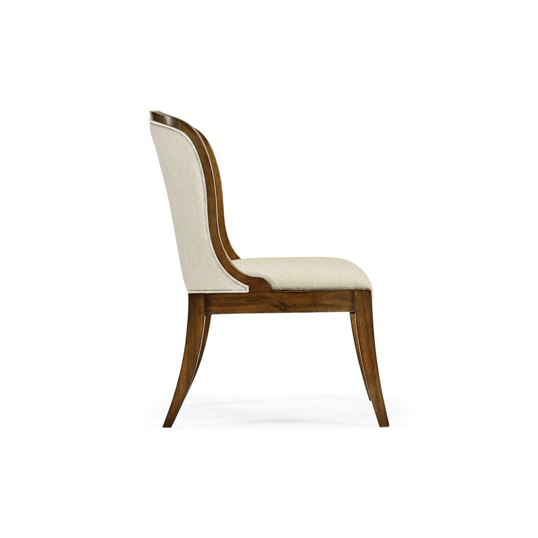 Low Curved Back Dining Side Chair-Jonathan Charles-JCHARLES-494996-SC-WAL-F200-Dining Chairs-4-France and Son