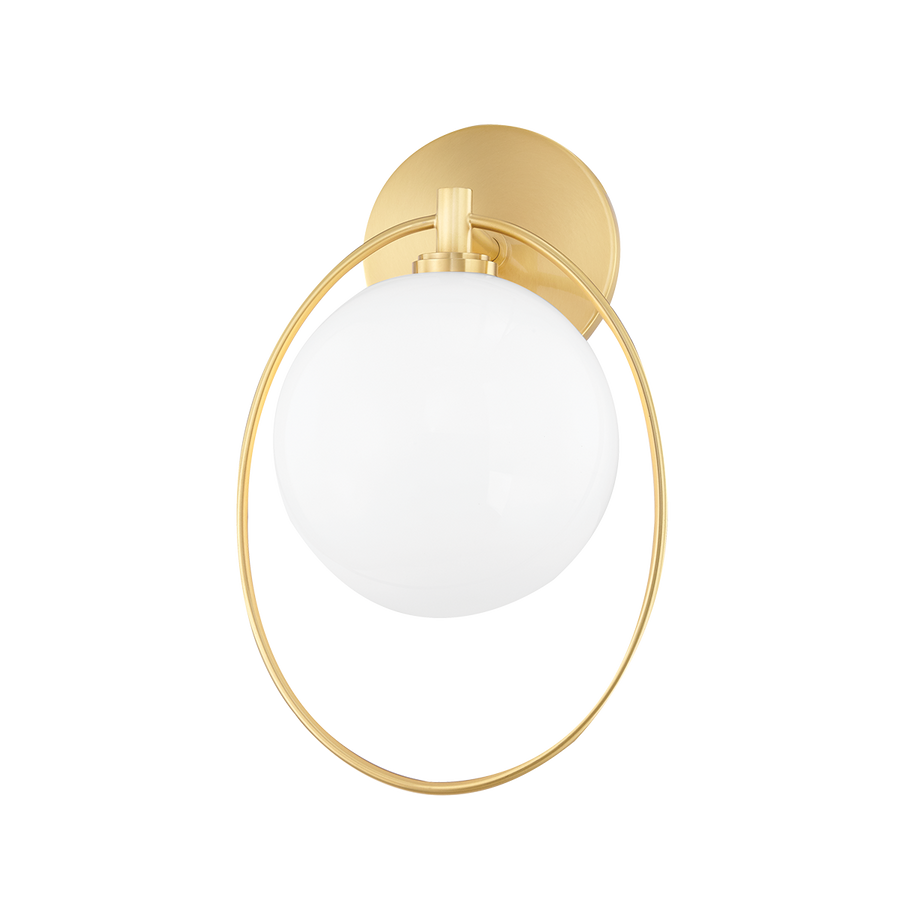 Babette 1 Light Wall Sconce-Mitzi-HVL-H493101-AGB-Outdoor Wall SconcesAged Brass-1-France and Son