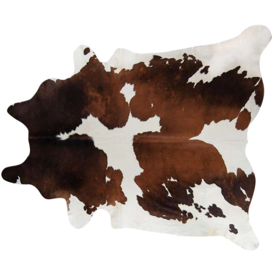 Chocolate and White Brazilian Cowhide-Pergamino-PERGAMINO-PCHECHW-L-Rugs6' x 6'-1-France and Son