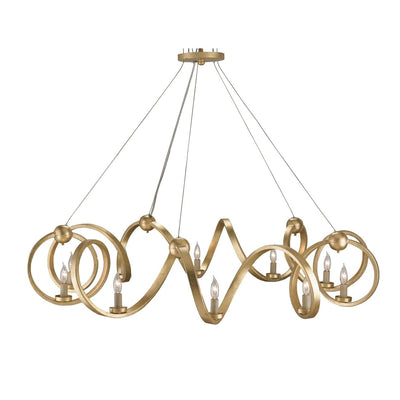 Ringmaster Gold Chandelier-Currey-CURY-9490-ChandeliersContemporary Gold Leaf-1-France and Son