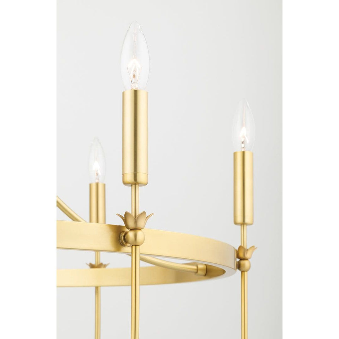 Gates 8 Light Chandelier-Hudson Valley-HVL-4338-AGB-ChandeliersAged Brass-4-France and Son