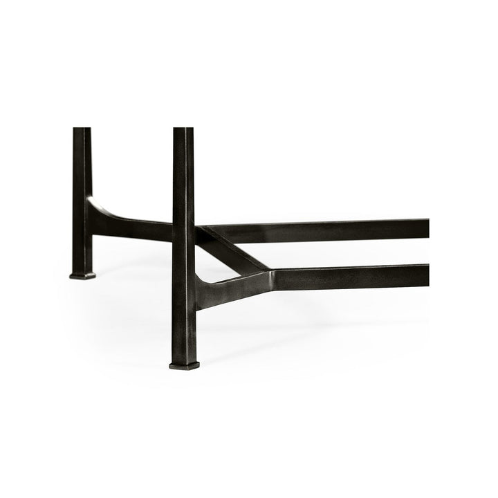 Églomisé & Iron Rectangular Coffee Table-Jonathan Charles-JCHARLES-494144-G-GES-Coffee TablesGold-4-France and Son