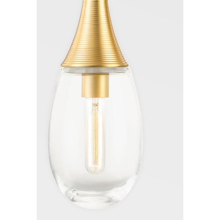 Southold 1 Light Pendant-Hudson Valley-HVL-3936-AGB-PendantsAged Brass-3-France and Son