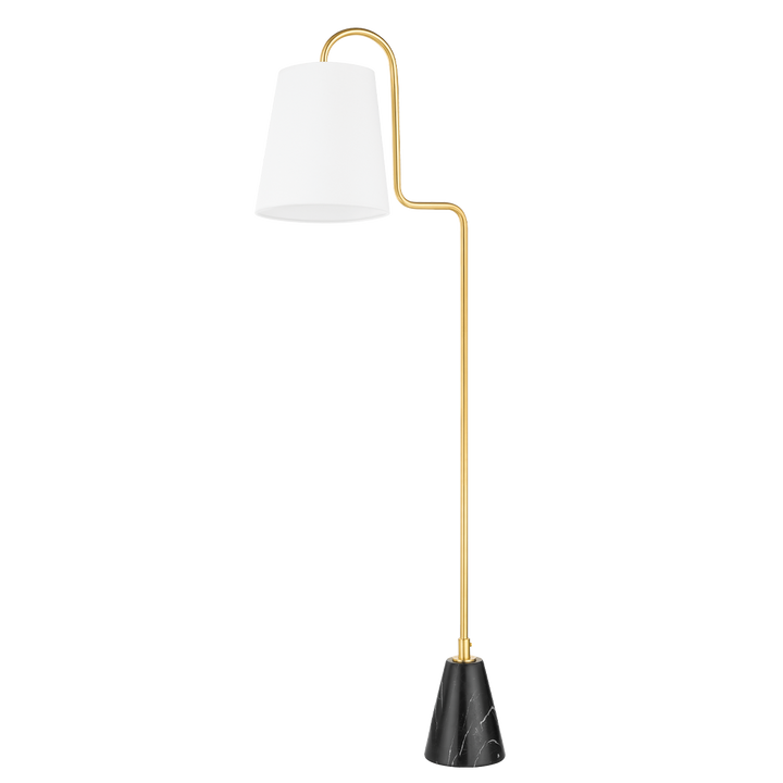 Jaimee 1 Light Floor Lamp-Mitzi-HVL-HL539401-AGB-Floor LampsAged Brass-1-France and Son