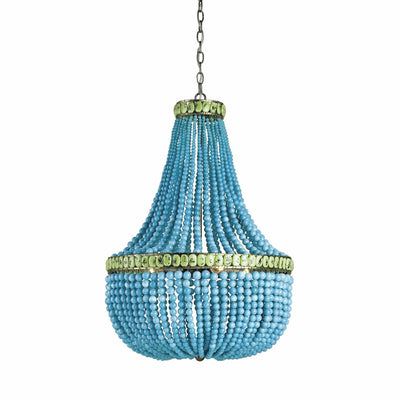Hedy Turquoise Chandelier-Currey-CURY-9770-ChandeliersPyrite Bronze/Turquoise/Jade-1-France and Son