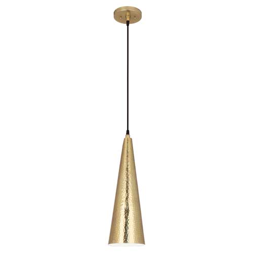 Dal Tapered Pendant-Robert Abbey Fine Lighting-ABBEY-9873-PendantsModern Brass-1-France and Son