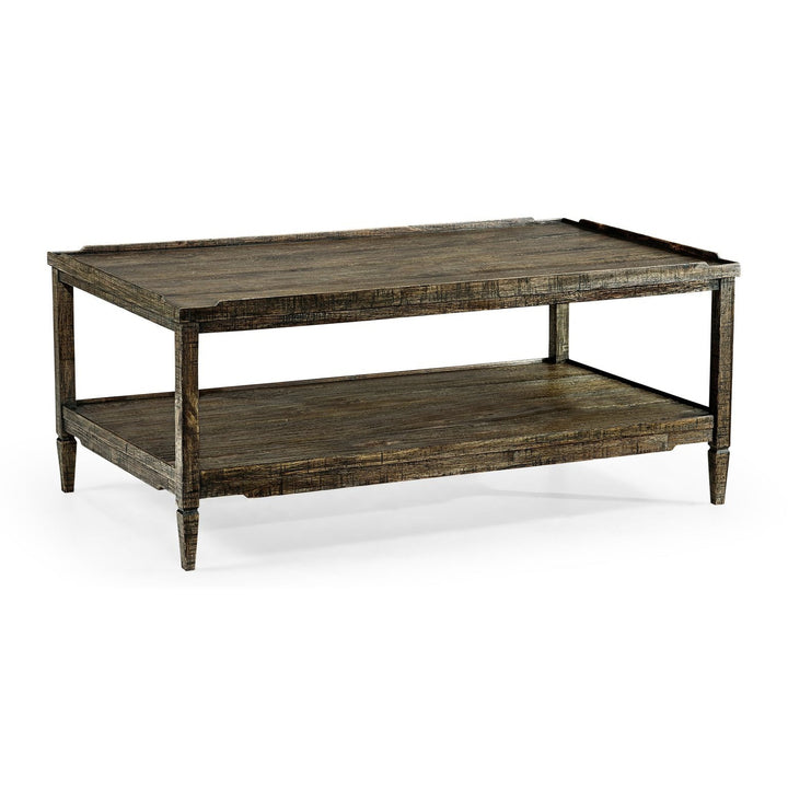 Casual Distressed Coffee Table-Jonathan Charles-JCHARLES-491021-DTD-Coffee TablesDark Driftwood-5-France and Son