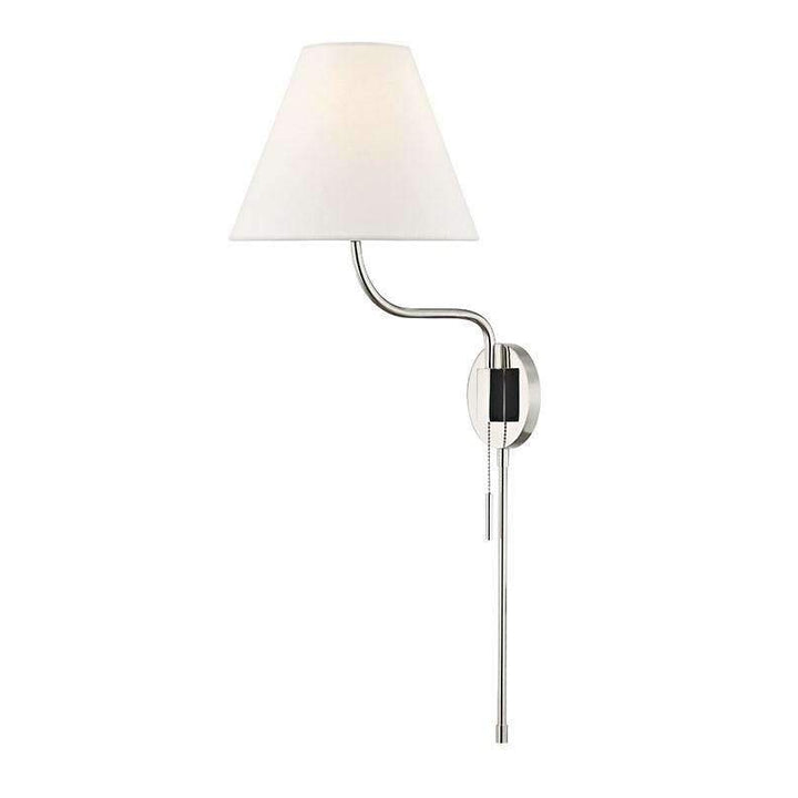 Patti 1 Light Wall Sconce With Plug-Mitzi-HVL-HL240101-PN-Wall LightingSilver-3-France and Son