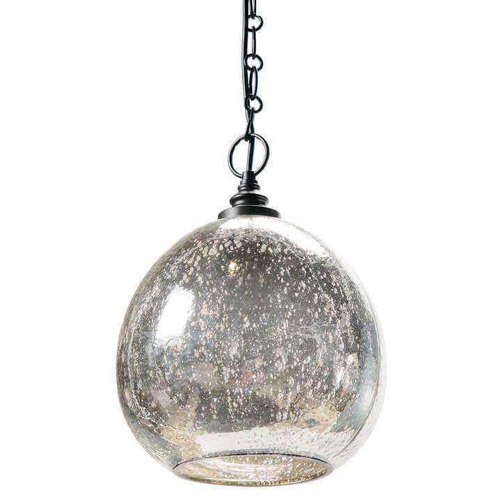 Glass Float Pendant - Antique Mercury