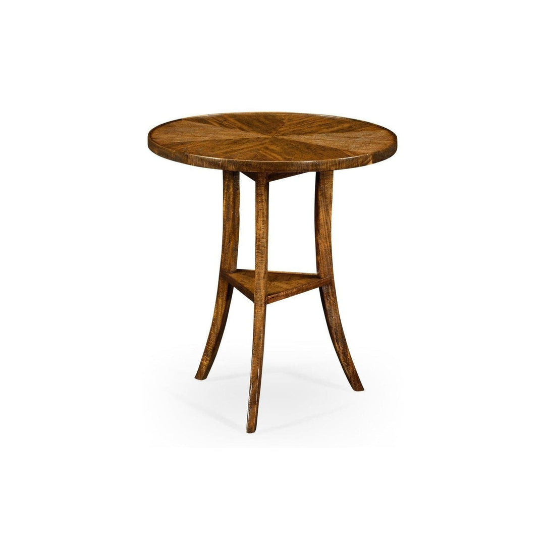 Casual Round Lamp Table-Jonathan Charles-JCHARLES-491022-CFW-Side TablesCountry Walnut-6-France and Son