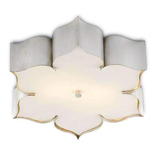 Grand Lotus Gold Flush Mount-Currey-CURY-9999-0042-Flush MountsContemporary Silver Leaf-2-France and Son