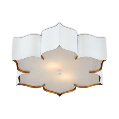 Grand Lotus White Flush Mount-Currey-CURY-9999-0059-Flush Mounts-3-France and Son