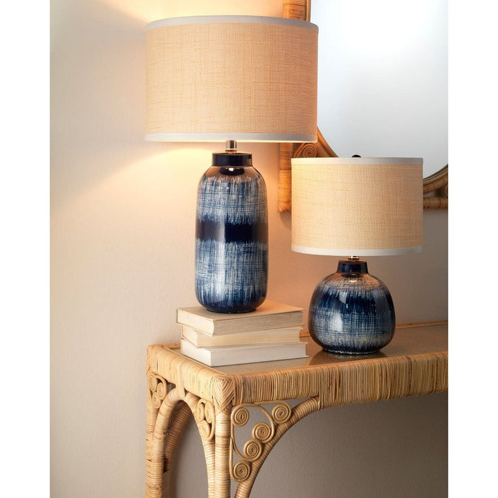 Batik Table Lamp Blue and White - Small-Jamie Young-JAMIEYO-9BATIKSM131S-Table Lamps-2-France and Son